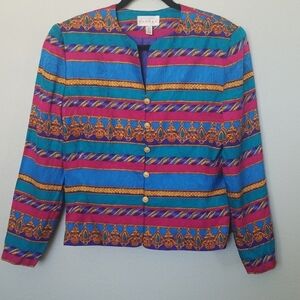 Vintage Adrianna Papell vintage silk blazer